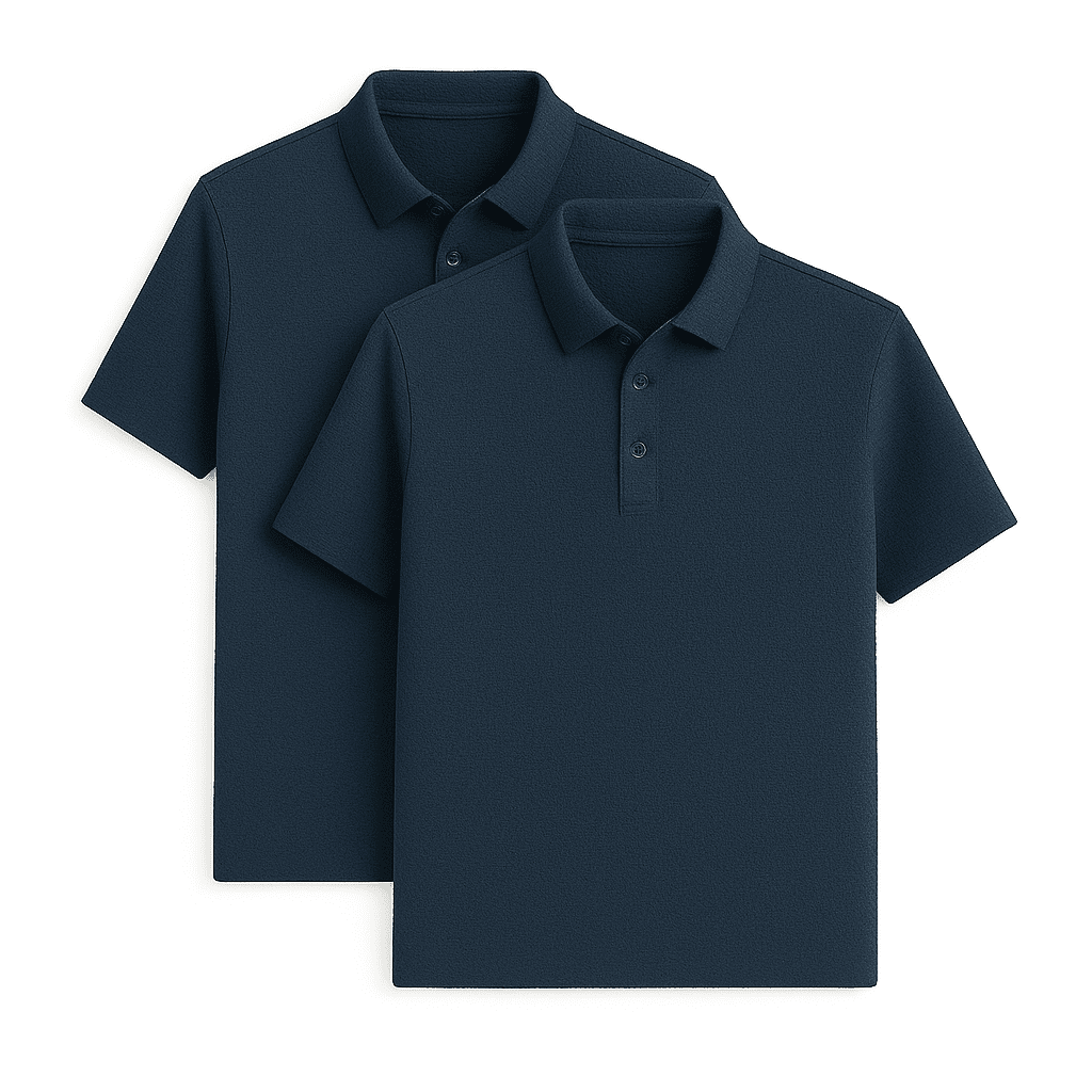 Ultra Fresh Silk Ice Polo Shirt (2-Pack + Free Watch) #01 Monarch Blue S