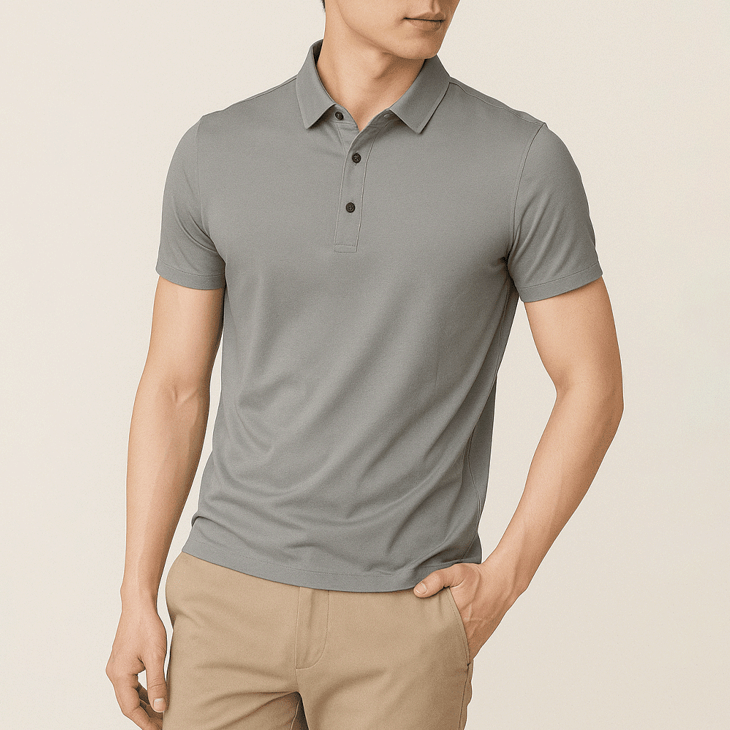 The Monarch Ice Silk Polo Shirt #03 Monarch Grey S 