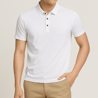 The Monarch Ice Silk Polo Shirt #03 Monarch White S 