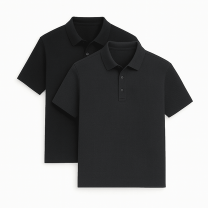 Ultra Fresh Silk Ice Polo Shirt (2-Pack + Free Watch) #01 Monarch Black S 